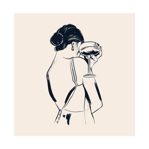 MULHER COM VINHO WOMAN WINE FASHION