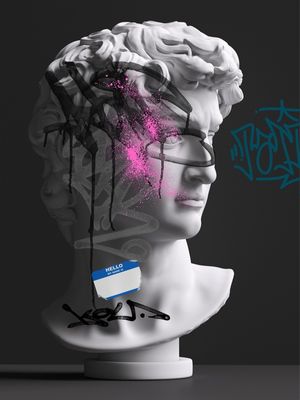 DAVID STREET ART GRAFFITI
