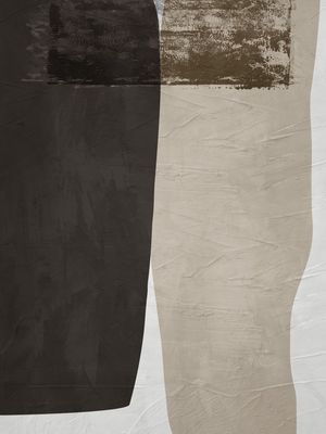 ARTE CONTEMPORÂNEA VERTICAL COLORIDA BEGE MARROM TERROSO - ABSTRATO ORGÂNICO-316C