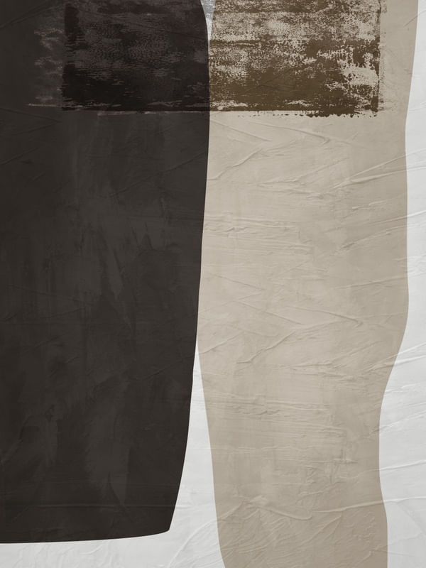 ARTE CONTEMPORÂNEA VERTICAL COLORIDA BEGE MARROM TERROSO - ABSTRATO ORGÂNICO-316C