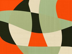 RETALHOS ABSTRATOS TEXTURAS SÉRIE CORES VERDE LARANJA OP 01