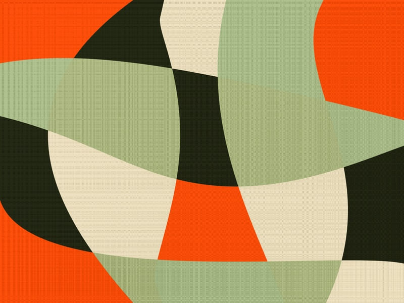 RETALHOS ABSTRATOS TEXTURAS SÉRIE CORES VERDE LARANJA OP 01