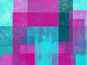 CORES E FORMAS ARTE TONS DE AZUL TIFFANY E ROSA OP 12
