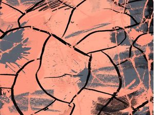PINTURA E DETALHES ABSTRATOS SÉRIE CORES TONS ROSA CORAL E CINZA OP 09