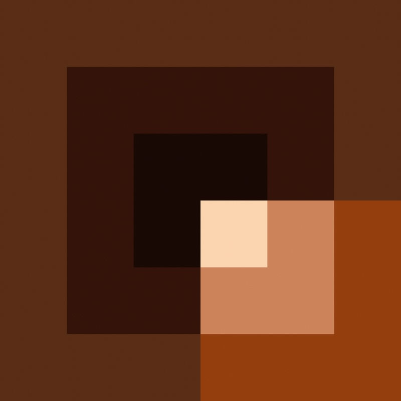 CORES ABSTRATAS SÉRIE SQUARE TONS DE MARROM OP 06