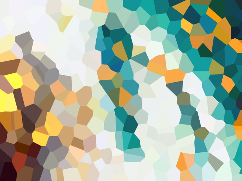 MOSAICO MODERNO ABSTRATO SÉRIE CORES TONS BRANCO TURQUESA DOURADO OP 12