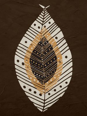 QUADRO ETNICO AFRICA COLORIDO MARROM BEGE -ABSTRACT ETHNIC MOOD - 02A