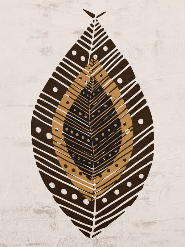 QUADRO ETNICO AFRICA COLORIDO MARROM BEGE -ABSTRACT ETHNIC MOOD - 02A2