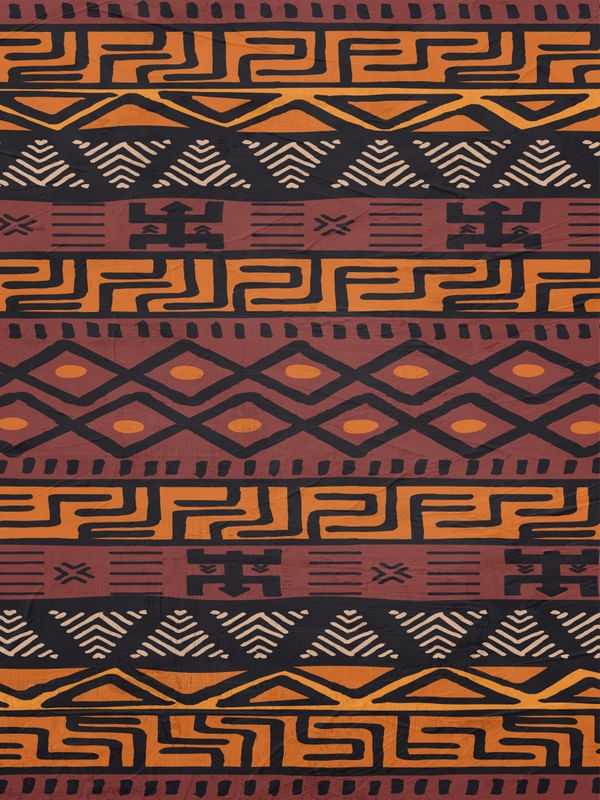 QUADRO ETNICO AFRICA COLORIDO MARROM BEGE - ABSTRACT ETHNIC MOOD - 03A