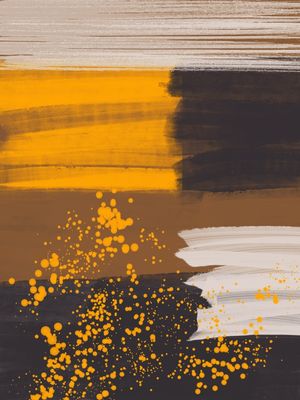 PINCELADAS E INTERFERÊNCIAS SÉRIE TONS DE MARROM E AMARELO OP 09