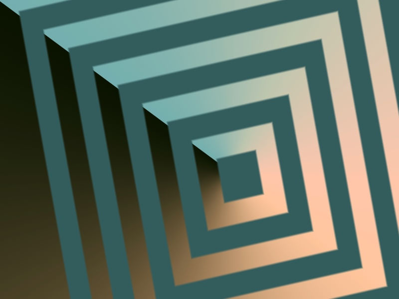ESCALAS ABSTRATAS SÉRIE CORES TONS DE VERDE E AZUL OP 10