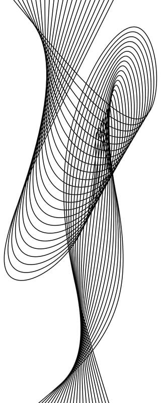 ARTE DE LINHAS PANORAMICA PRETO E BRANCO - GEOMETRICO FRACTAL - 18A2-PV