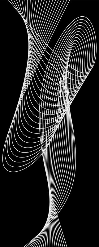 ARTE DE LINHAS PANORAMICA PRETO E BRANCO -GEOMETRICO FRACTAL - 18A2-PV