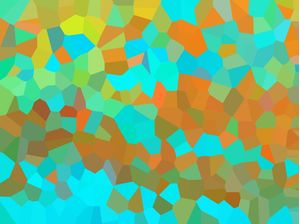 MOSAICO MODERNO ABSTRATO SÉRIE CORES TONS DE TURQUESA E LARANJA OP 09