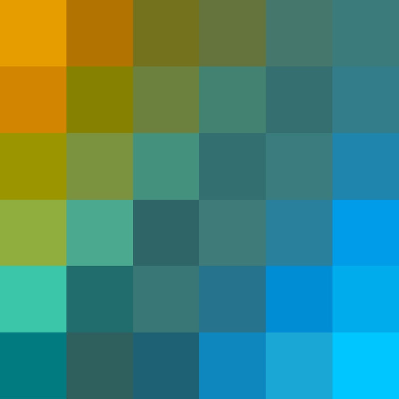 QUADRICULADO DEGRADÊ ABSTRATO ARTE CORES TONS AZUL TURQUESA E AMARELO OP 04