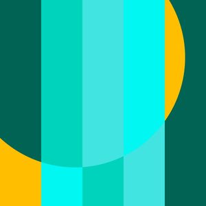 CÍRCULO GRADIENT SÉRIE TONS DE TURQUESA E AMARELO OP 11