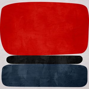 ARTE CONTEMPORANEA QUADRADO COLORIDA VERMELHO PRETO - ABSTRATO GEOMETRICO - 706A3-Q