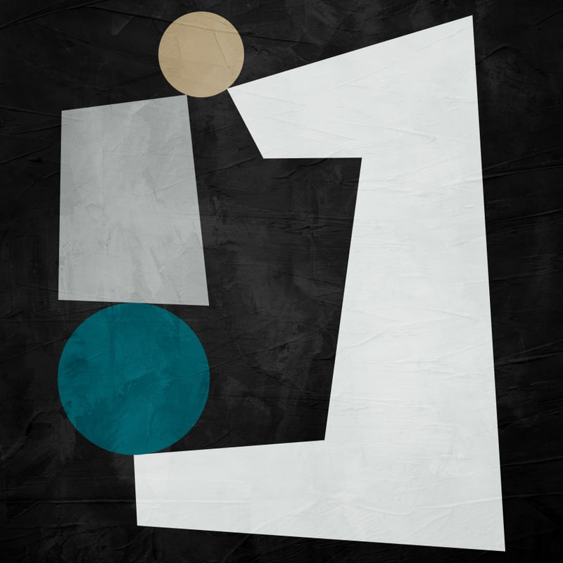 ARTE CONTEMPORANEA QUADRADO COLORIDO PRETO PRETO VERDE - ABSTRATO GEOMETRICO - 121A2-Q
