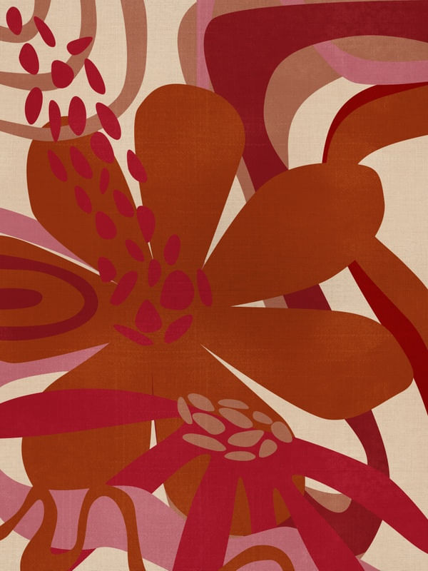 FLOWERS IN RED