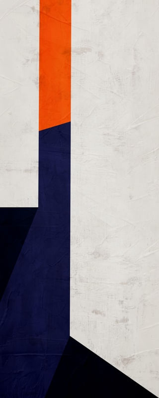 ARTE CONTEMPORANEA PANORAMICO COLORIDO AZUL LARANJA - ABSTRATO GEOMETRICO - 710A-PV
