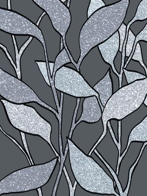 JUNGLE GARDEN 1 CINZA NO CINZA - NEUTRO SELVA BOTANICO ORGANICO SKETCH