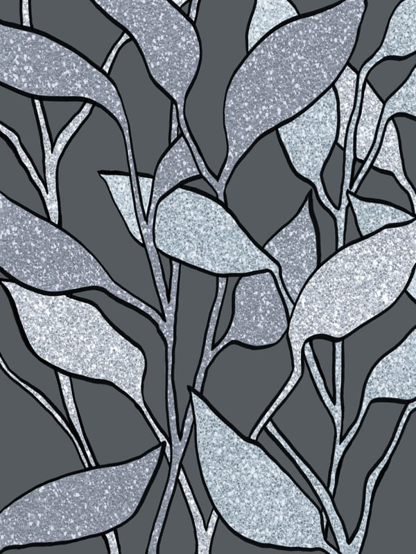 JUNGLE GARDEN 1 CINZA NO CINZA - NEUTRO SELVA BOTANICO ORGANICO SKETCH