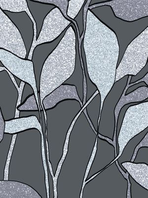 JUNGLE GARDEN 2 CINZA NO CINZA - NEUTRO SELVA BOTANICO ORGANICO SKETCH