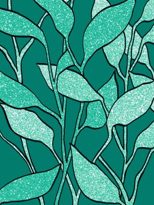 JUNGLE GARDEN 1 VERDE NO VERDE - COLORIDO SELVA BOTANICO ORGANICO SKETCH