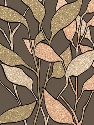 JUNGLE GARDEN 1 RUSTIC WARMTH - NEUTRO SELVA BOTANICO ORGANICO SKETCH
