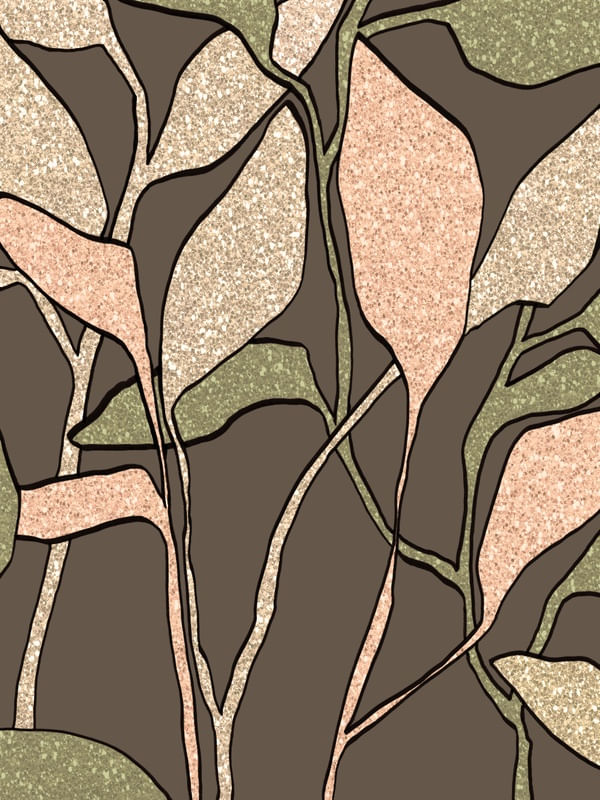 JUNGLE GARDEN 2 RUSTIC WARMTH - NEUTRO SELVA BOTANICO ORGANICO SKETCH
