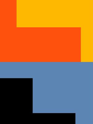 ARTE CONTEMPORANEA COLORIDA LARANJA AMARELO AZUL - ABSTRATO COLORFUL - 29A