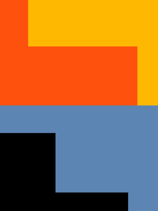 ARTE CONTEMPORANEA COLORIDA LARANJA AMARELO AZUL - ABSTRATO COLORFUL - 29A