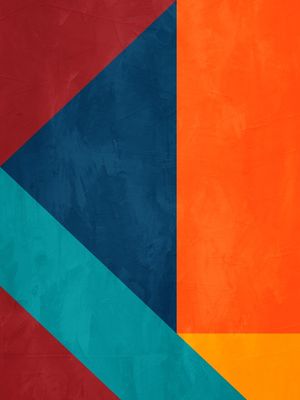 ARTE CONTEMPORANEA COLORIDA LARANJA VERMELHO AZUL - ABSTRATO COLORFUL - 38A
