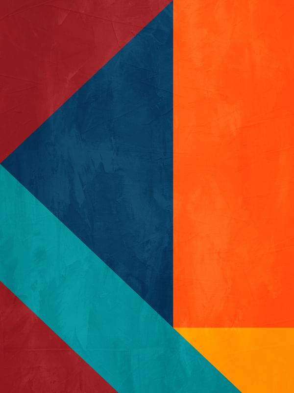 ARTE CONTEMPORANEA COLORIDA LARANJA VERMELHO AZUL - ABSTRATO COLORFUL - 38A
