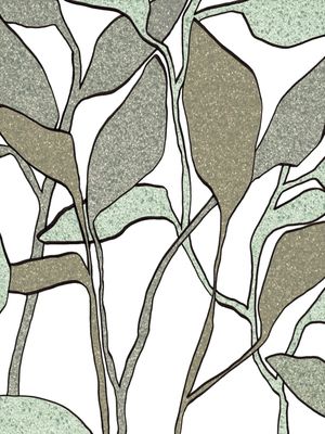 JUNGLE GARDEN 2 SALVA VERDE EM BRANCO - SELVA BOTANICO ORGANICO SKETCH