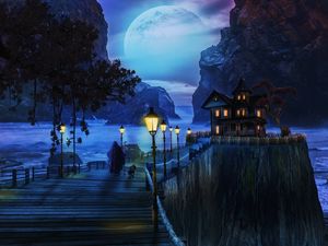 ELDER TRAVELING IN THE DARK NIGHT