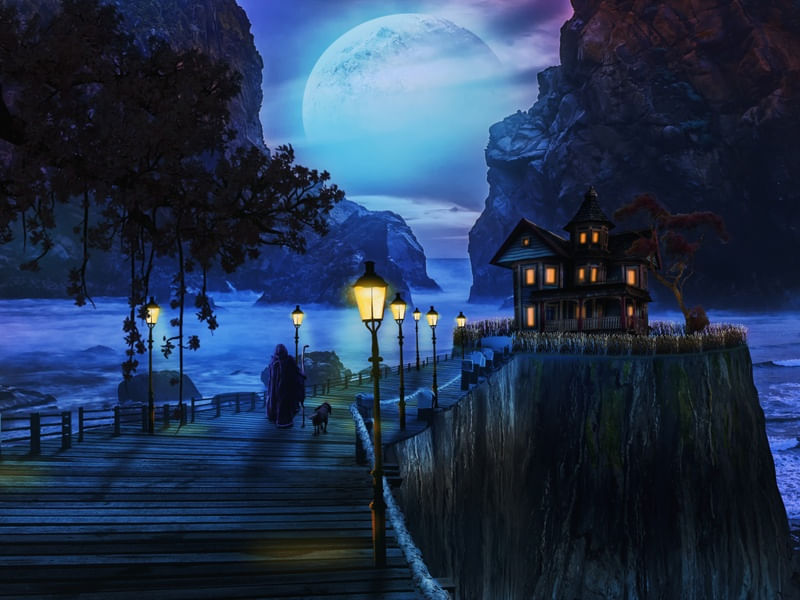 ELDER TRAVELING IN THE DARK NIGHT