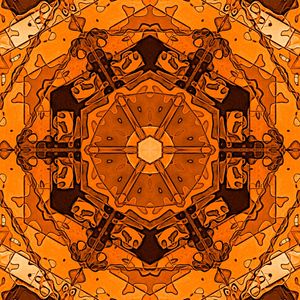MANDALA SILENCIOSA LARANJA