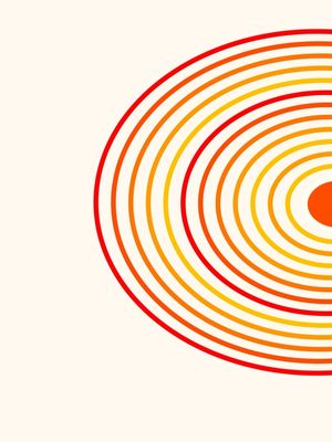 HALF SUNSET CIRCLES I