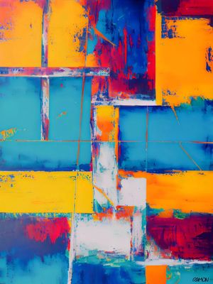 ARTE ABSTRATA - ENTARDECER