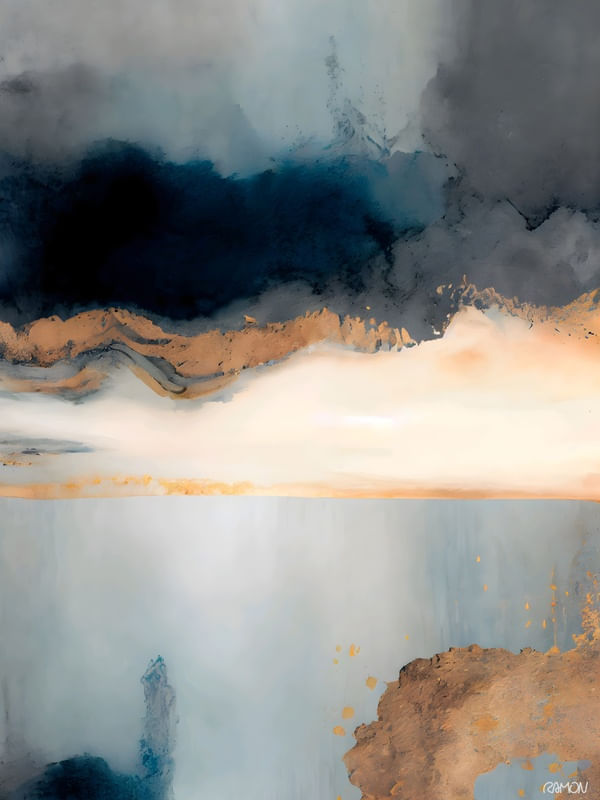 ARTE ABSTRATA - NUVENS DE CHUVA