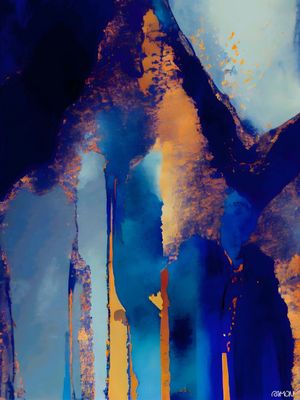 ARTE ABSTRATA - SOMBRAS AZUIS