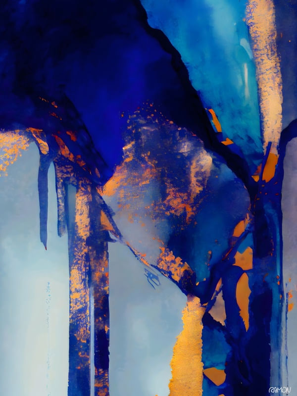 ARTE ABSTRATA - AZUL