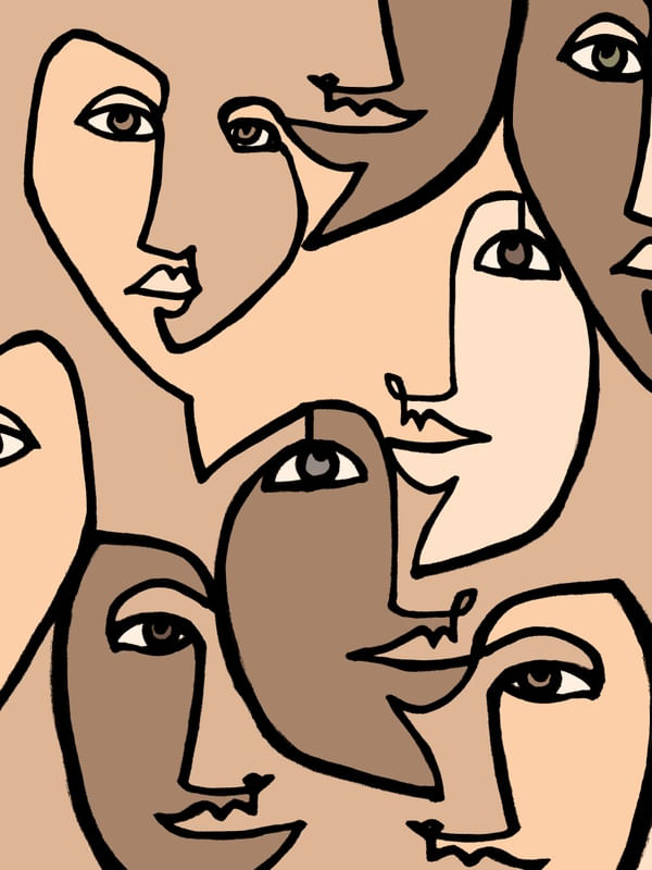 FACE VALUE MULTI NEUTRO 1 - MINIMALISTA LINHAS PESSOAS ROSTOS RETRATO SKETCH ILUSTRAÇÃ