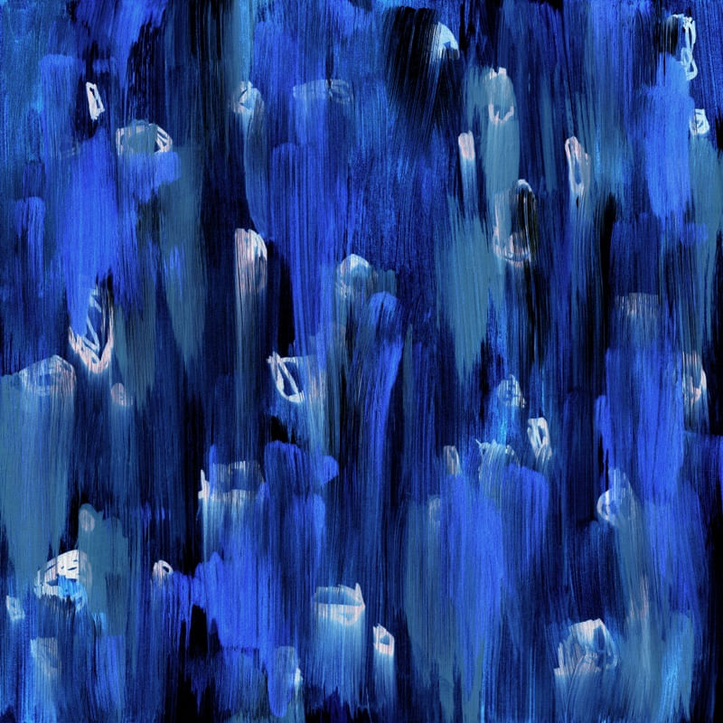 BLOB AND BLUR 3 QUADRADO - ABSTRATO ELEGANTE ORGANICO PINCELADAS PINTURA