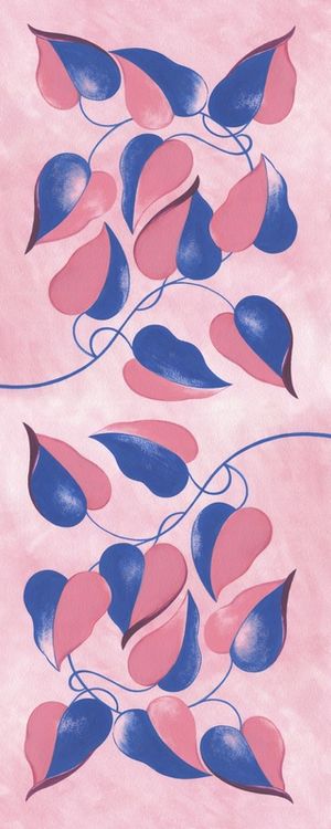 PINK AND BLUE 1 -BOTANICAL