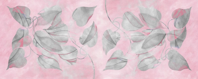 PINK AND GREY 1 -BOTANICAL