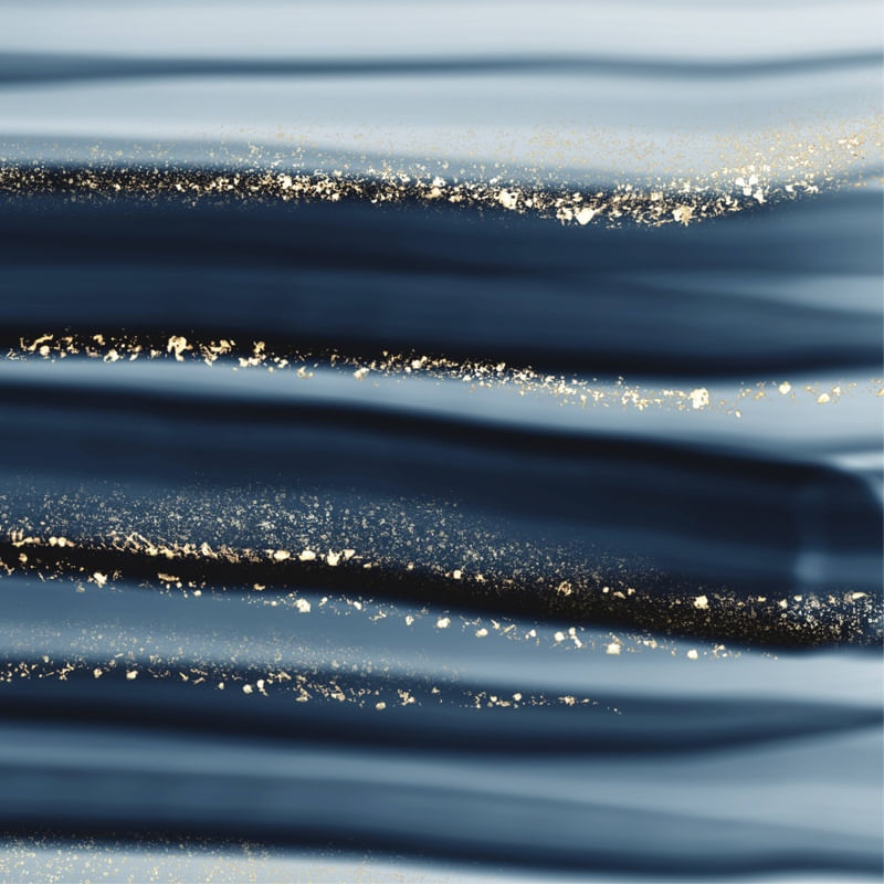ABSTRATO ONDA AZUL E DOURADO