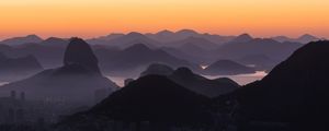 DEGRADÊ NO PÃO DE AÇÚCAR E MONTANHAS RIO DE JANEIRO