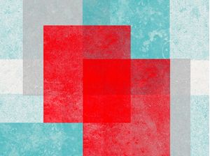 CORES E FORMAS ARTE TONS DE AZUL E VERMELHO OP 12